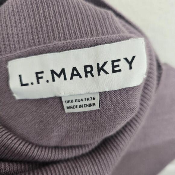 LF Markey Sweater Women's Joshua Turtleneck Wool Soft Knit Lavender Casual siz 4 - Picture 6 of 8